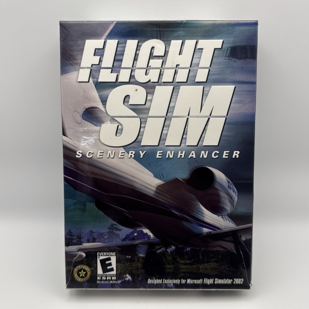 Microsoft Flight Simulator Scenery Enhancer PC CD-ROM CIB Rare Boxed Add-On